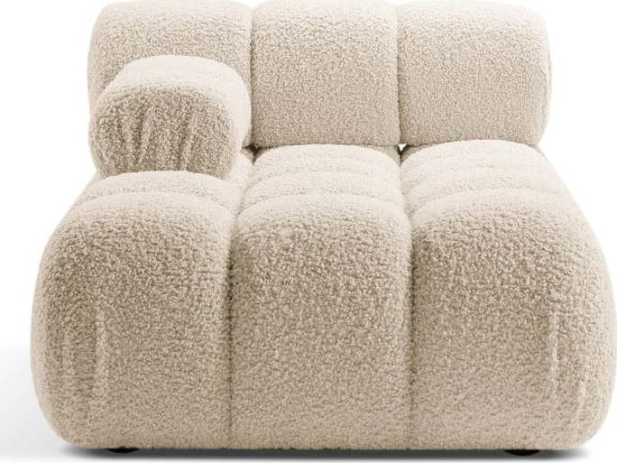 Béžový modul pohovky z textilie bouclé (levý roh) Bellis – Micadoni Home