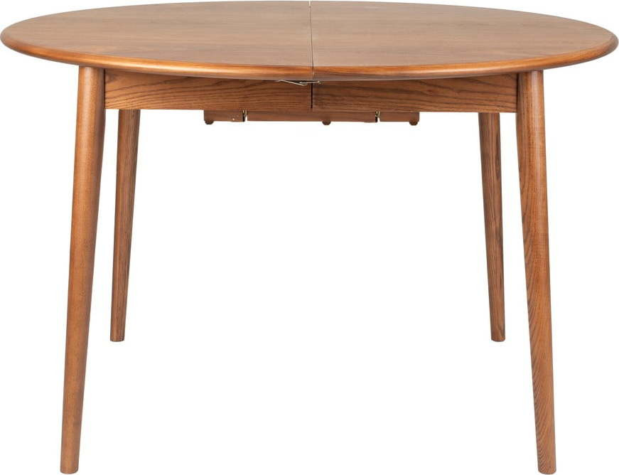 Kulatý rozkládací jídelní stůl s přídavnou deskou s deskou v dekoru ořechového dřeva ø 120 cm Twist – Zuiver