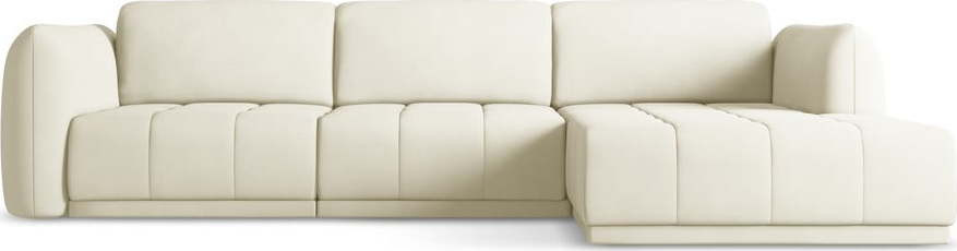 Bílá rohová pohovka (pravý roh) Hoku – Makamii