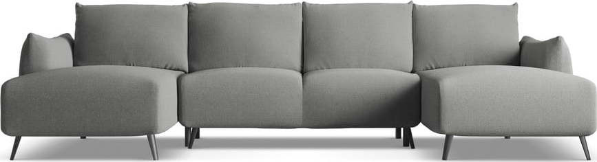 Světle šedá rohová pohovka Malie – Makamii