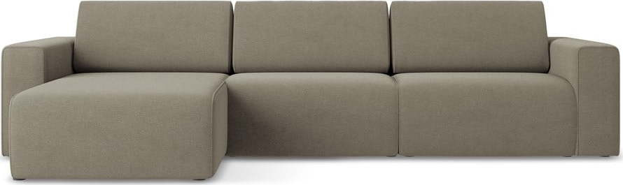 Světle hnědá modulární rohová pohovka (levý roh) Kalea – Makamii