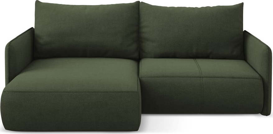 Zelená rozkládací/s úložným prostorem rohová pohovka (levý roh) Nanea – Makamii