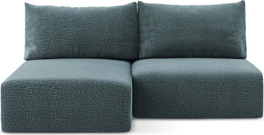 Tyrkysová rozkládací/s úložným prostorem rohová pohovka (levý roh) Kalena – Makamii