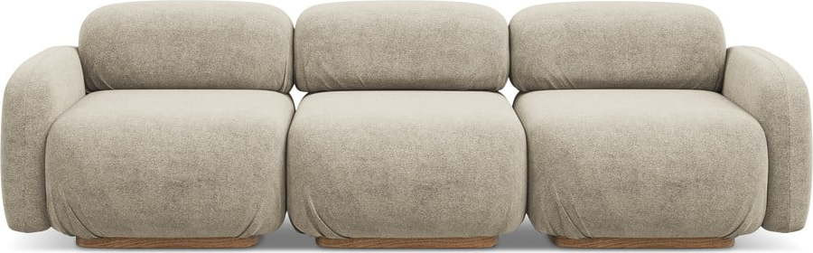 Béžová modulární pohovka z textilie bouclé 270 cm Ailani – Makamii