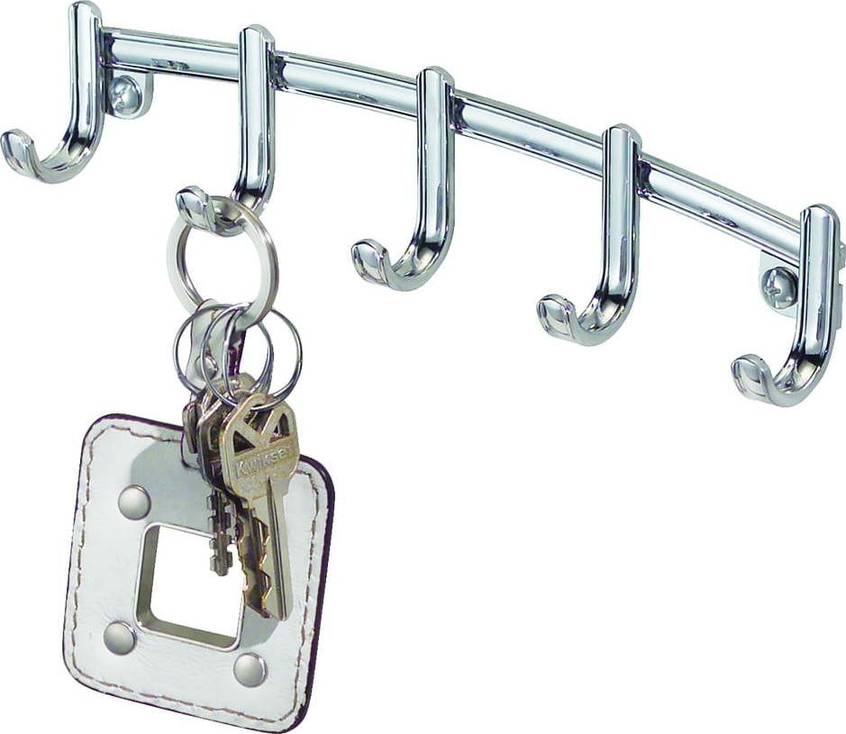 Kovový věšák na klíče iDesign York Lyra, 21,5 x 4,6 cm