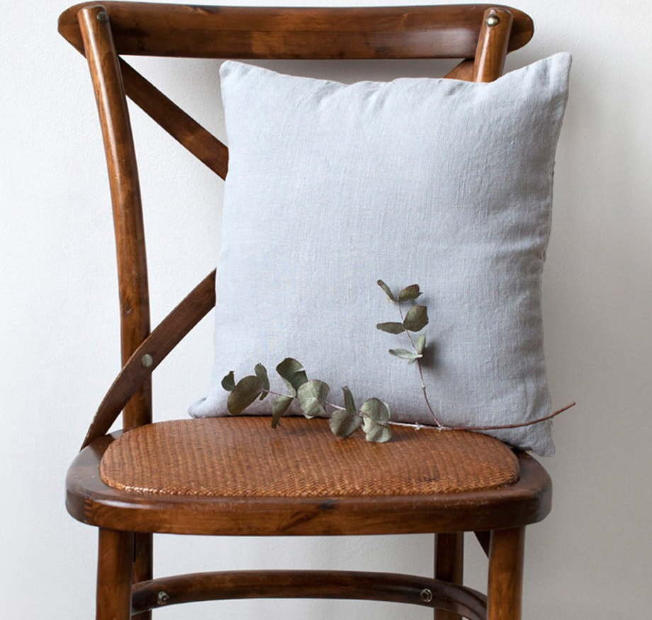 Lněný povlak na polštář 50x50 cm Light Grey – Linen Tales