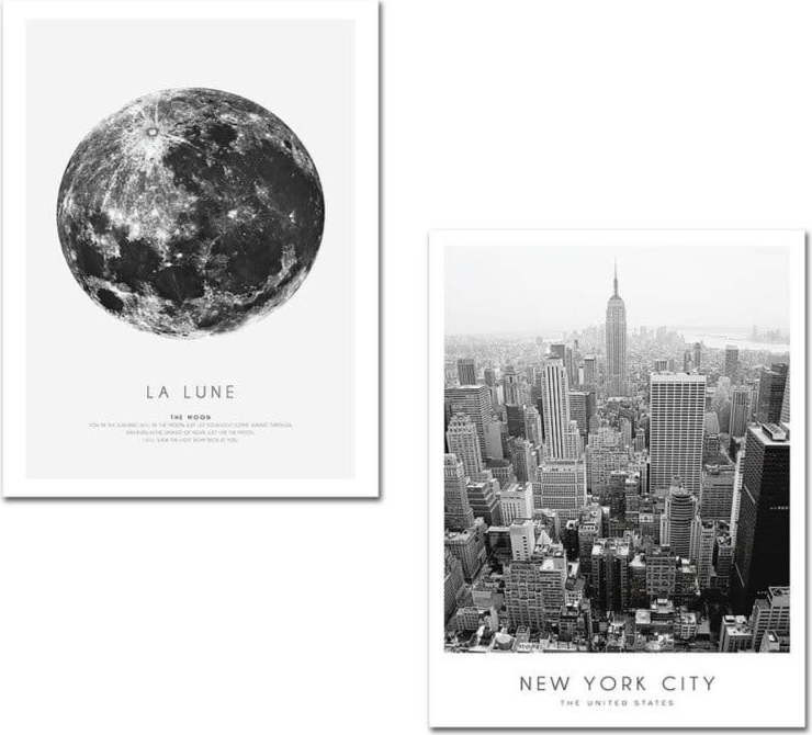Obrazy v sadě 2 ks 30x40 cm New York City – Wallity