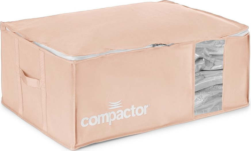 Vakuový plastový úložný box na oblečení 65x45x27 cm Pink Edition – Compactor