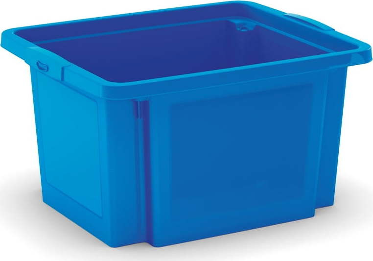 Modrý plastový úložný box 42x35x23 cm H-Box S – KIS
