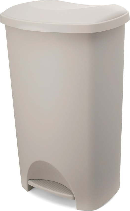 Šedý nášlapný plastový odpadkový koš 50 l – Addis