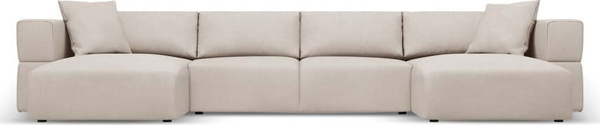 Béžová rohová pohovka do 