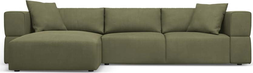 Světle zelená rohová pohovka, levý roh Esther – Milo Casa