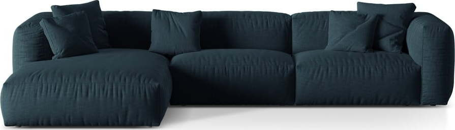 Tmavě modrá modulární rohová pohovka (levý roh) Martina – Micadoni Home