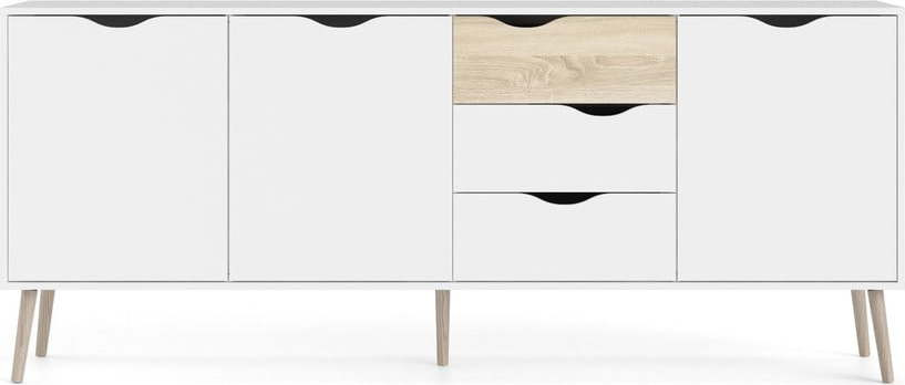 Bílá komoda 196x82x39 cm Oslo – Tvilum