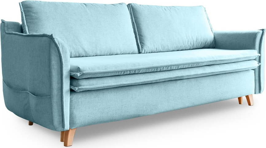 Světle modrá rozkládací pohovka 225 cm Charming Charlie – Miuform