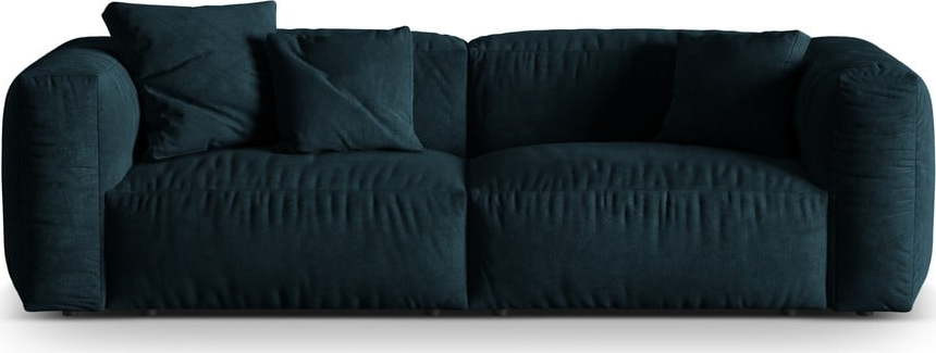 Tmavě modrá modulární pohovka z textilie bouclé 240 cm Martina – Micadoni Home