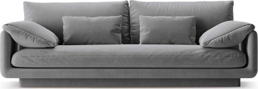 Světle šedá sametová pohovka 220 cm Torino – Micadoni