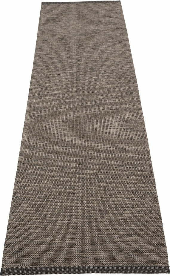 Tmavě hnědý vnitřní a venkovní běhoun 70x300 cm Sam Black Walnut – Pappelina