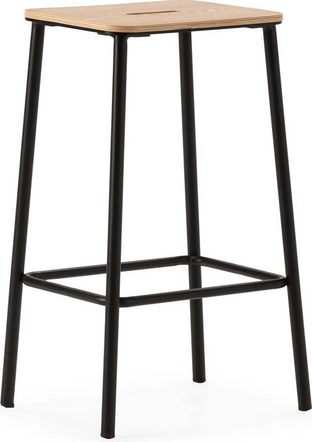 Černé barové židle v sadě 2 ks (výška sedáku 65 cm) Abba – Marckeric