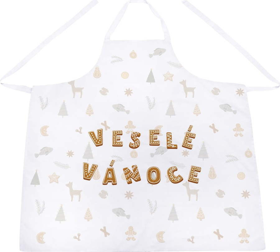 Bavlněná zástěra s vánočním motivem Veselé Vánoce – Butter Kings