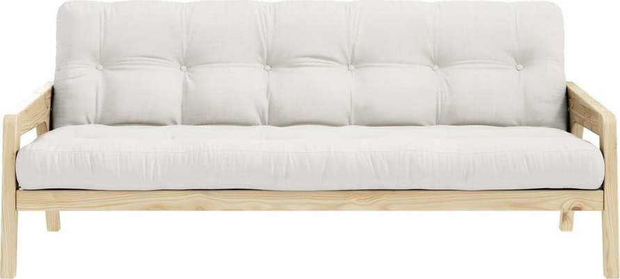 Bílá/béžová rozkládací pohovka 204 cm Grab - Karup Design