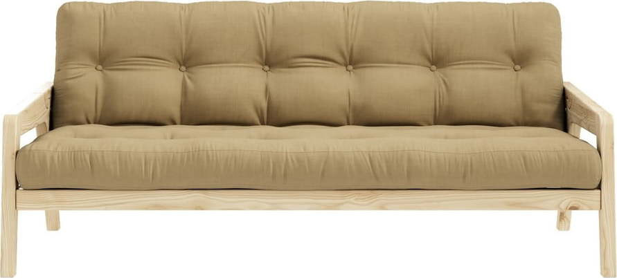 Hnědá/béžová rozkládací pohovka 204 cm Grab - Karup Design