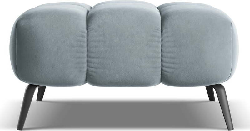 Světle modrá sametová podnožka Nalu – Makamii