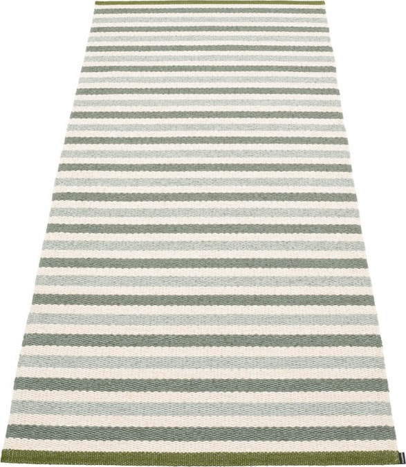 Zeleno-krémový vnitřní a venkovní běhoun 85x200 cm Teo Sage – Pappelina