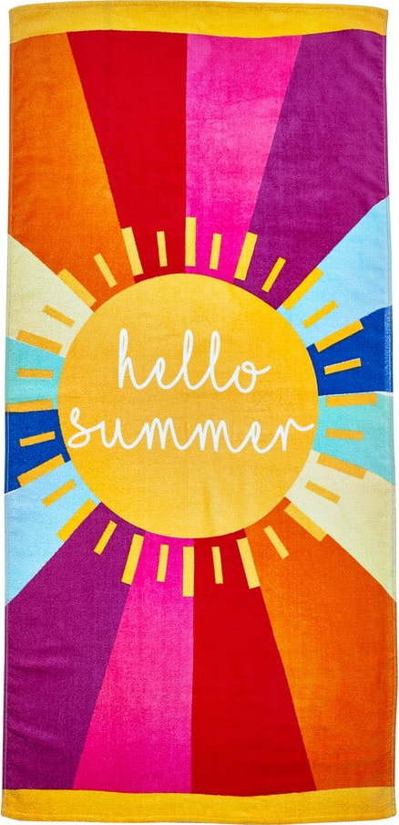 Bavlněná plážová osuška 76x160 cm Hello Summer – Catherine Lansfield