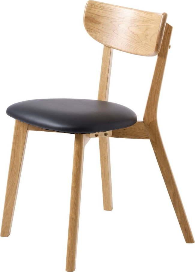 Jídelní židle v černé a přírodní barvě v sadě 2 ks Pero – Unique Furniture