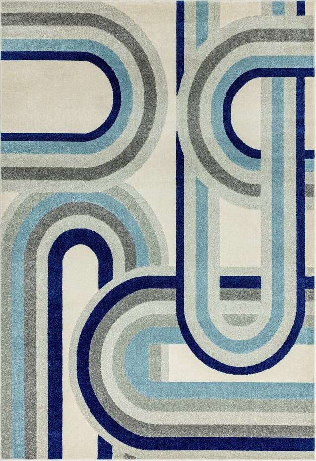 Šedo-modrý koberec 160x230 cm Nova Retro Blue – Asiatic Carpets