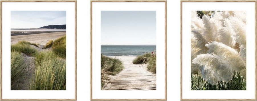 Obrazy v sadě 3 ks 30x40 cm Beach – knor