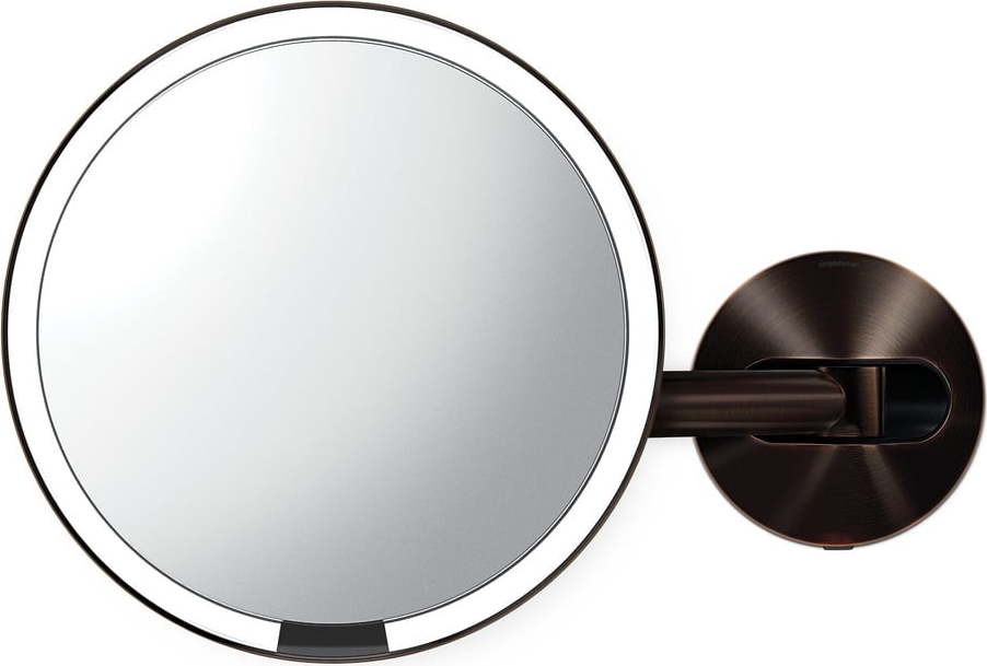 Nástěnné kosmetické zvětšovací zrcadlo s osvětlením (5x) ø 20 cm Sensor – simplehuman