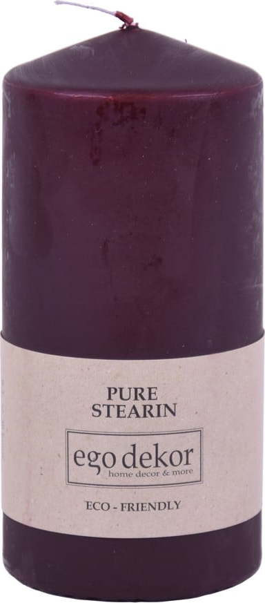 Vínově červená svíčka Eco candles by Ego dekor Top, doba hoření 30 h