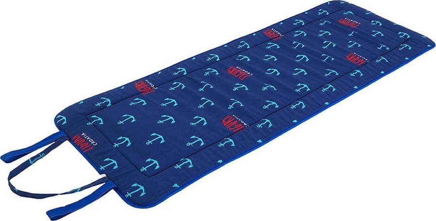 Modrý zahradní podsedák na lehátko 52x148 cm Anchors – B.E.S.