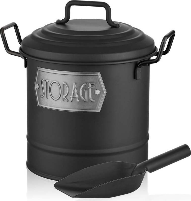 Ocelová dóza na potraviny s lopatkou – Hermia