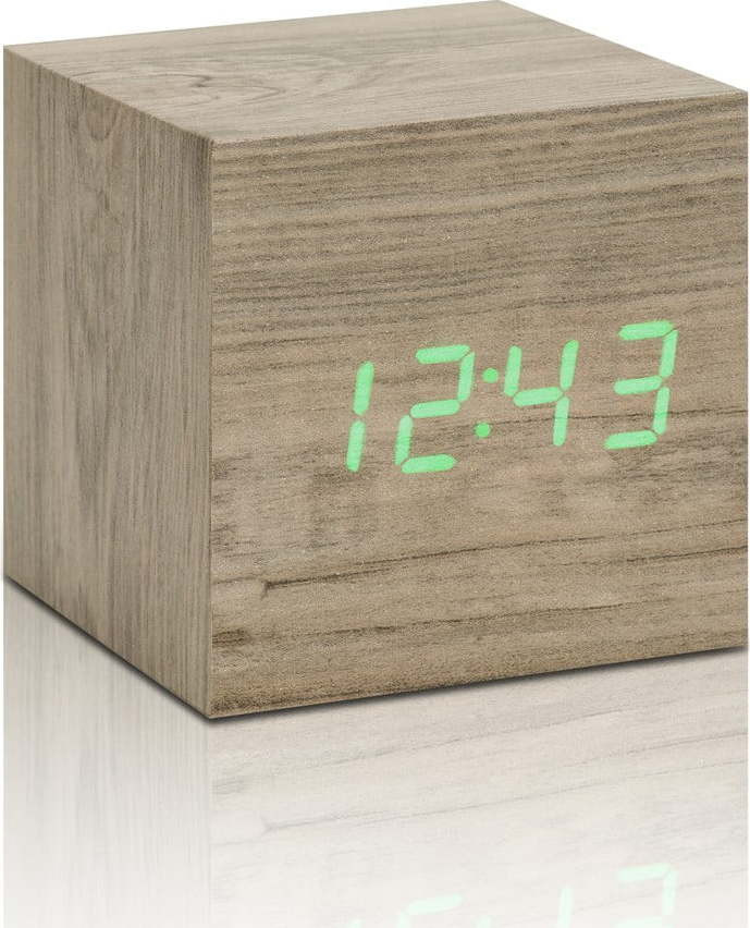 Digitální budík Wooden Cube Click – Gingko