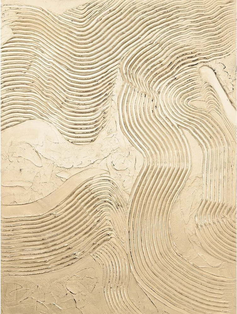 Ručně malovaný obraz 88x118 cm Metallic Champagne – Malerifabrikken