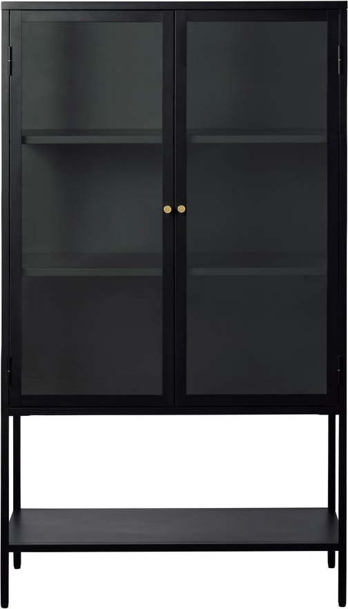 Černá kovová vitrína 90x160 cm Carmel – Unique Furniture
