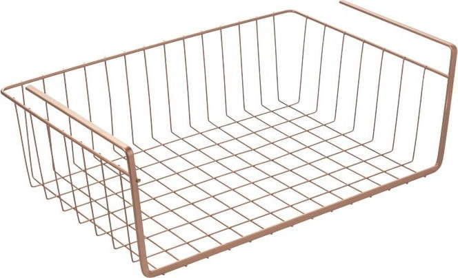 Závěsná přihrádka v měděné barvě Metaltex, délka 40 cm