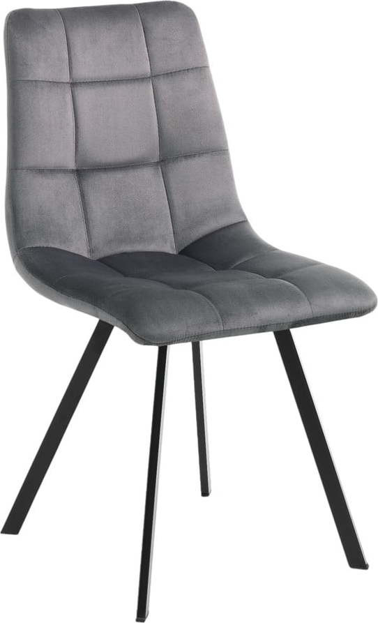 Šedé sametové jídelní židle v sadě 2 ks Toffee – Tomasucci