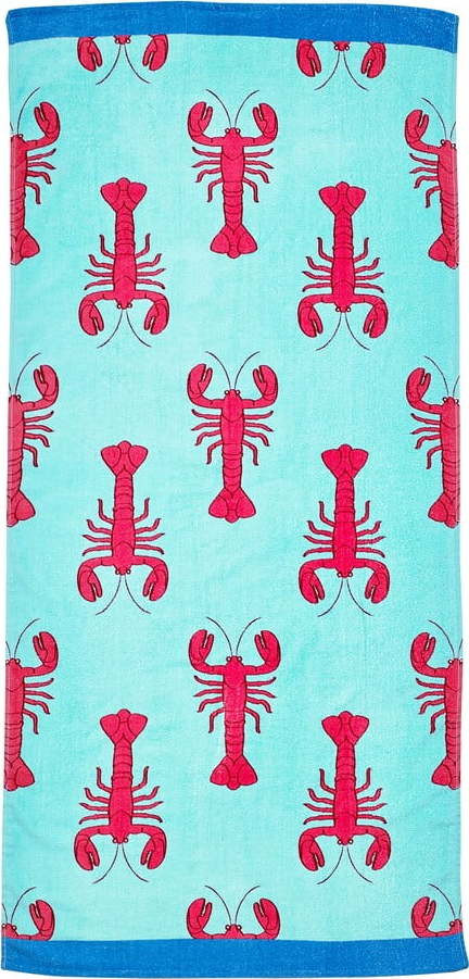Modrá bavlněná plážová osuška 76x160 cm Lobster – Catherine Lansfield
