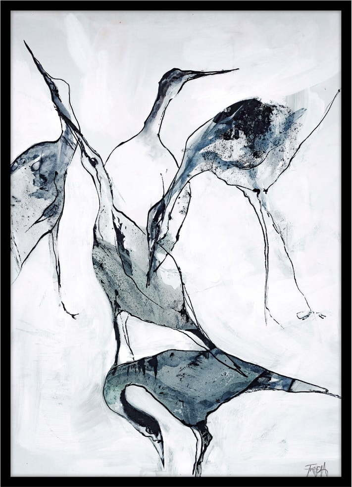 Obraz 50x70 cm Crane – Malerifabrikken