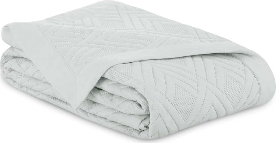 Světle šedý prošívaný přehoz z mikrovlákna 220x240 cm Ophelia – Restilo