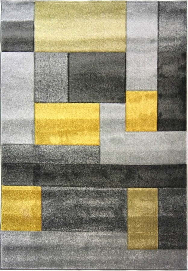 Šedo-žlutý koberec Flair Rugs Cosmos, 80 x 150 cm