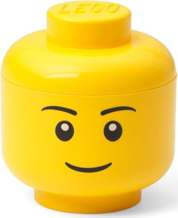Žlutý úložný box LEGO® Boy, ø 10,6 cm