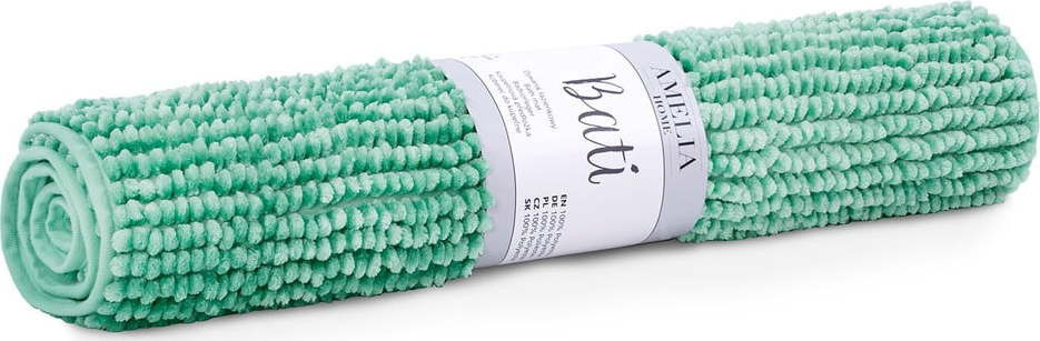 Tyrkysová koupelnová předložka AmeliaHome Bati, 70 x 120 cm