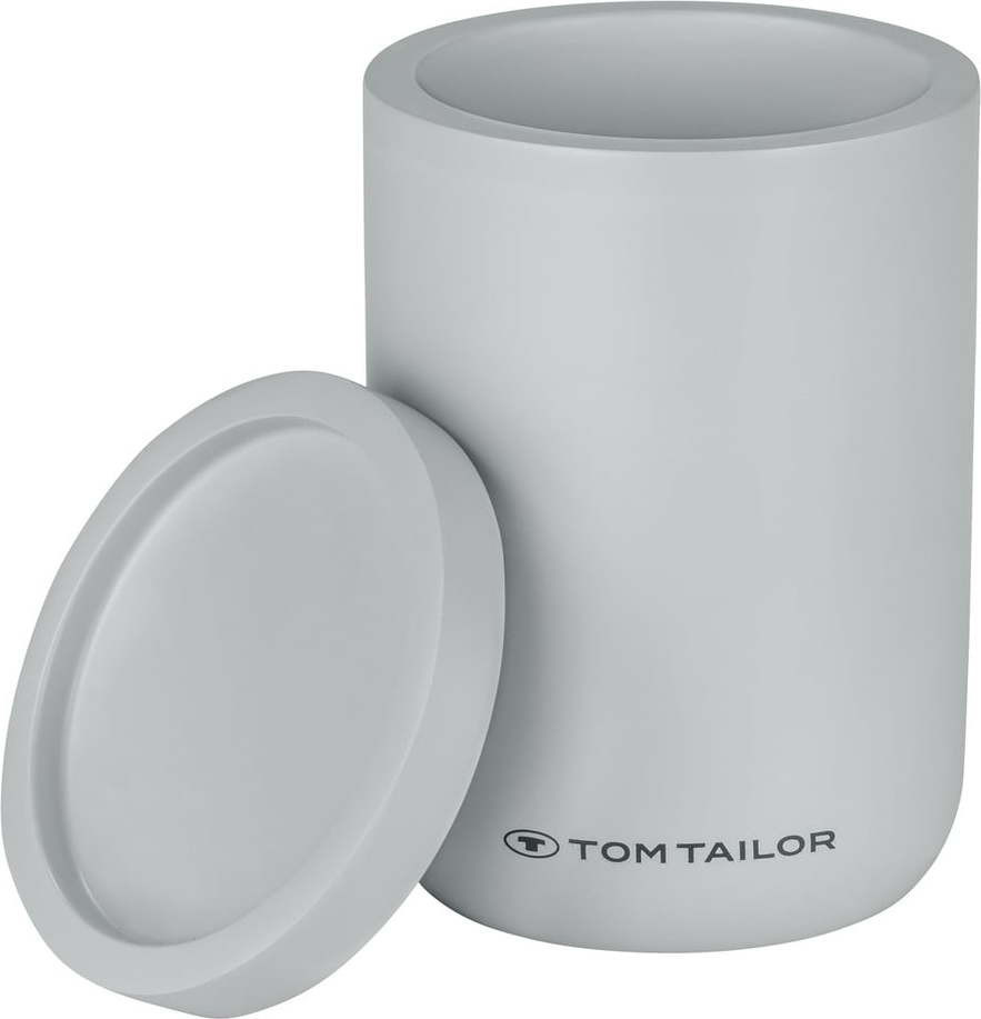 Šedý koupelnový organizér na vatové tampony z polyresinu Tom Tailor T-Color Bath – Wenko