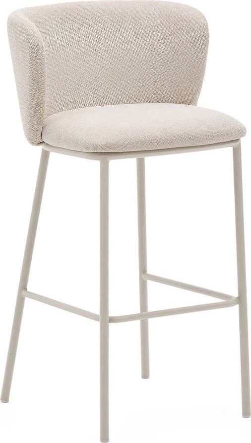 Béžová barová židle (výška sedáku 75 cm) Ciselia – Kave Home