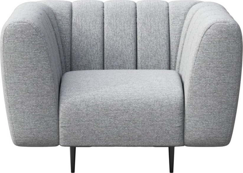 Světle šedé křeslo Shel – Ghado